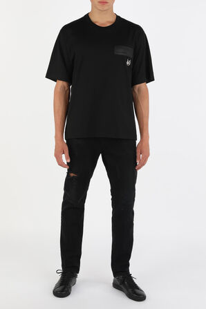 T-Shirt With DG Patch in Black DOLCE & GABBANA